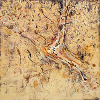 Fred Williams / 
Dry Creek Bed, (Werribee Gorge Series), 1976 / 
oil on canvas / 
48 x 48 1/8 in (122 x 122.2 cm) / 
Private collection 