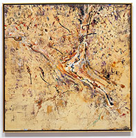 Fred Williams / 
Dry Creek Bed, (Werribee Gorge Series), 1976 / 
oil on canvas / 
48 x 48 1/8 in (122 x 122.2 cm) / 
Private collection 