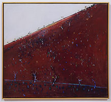 Fred Williams / 
Iron Ore Landscape, (Pilbara Series), 1981 / 
oil on canvas / 
37 7/8 x 42 in (96.2 x 106.5 cm)