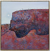 Fred Williams / 
Shadow Under Red Cliff (Pilbara Series), 1981 / 
oil on canvas / 
48 x 47 7/8 in (122 x 121.5 cm)