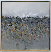 Silver Landscape, 1975 / 
oil on canvas / 
40 x 40 in (101.7 x 101.7 cm) / 
Private collection