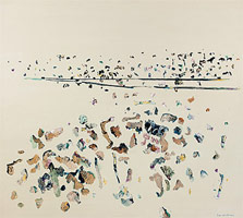 Fred Williams  / 
Silver and Grey, 1969 / 
oil on canvas / 
54 x 60 in (137.2  x 152.3 cm)