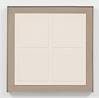 Frederick Hammersley / 
From one #1, #39c 1963 / 
painted construction / 
panel: 12 x 12 in. (30.5 x 30.5 cm) / 
frame: 14 1/4 x 14 3/8 in. (36.2 x 36.5 cm)