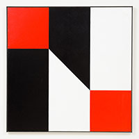 Frederick Hammersley / 
Pact, #4 1978 / 
oil on linen / 
45 x 45 in. (114.3 x 114.3 cm)