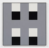 Frederick Hammersley / 
Pre prayed, #1 1981 / 
oil on linen / 
45 x 45 in. (114.3 x 114.3 cm)