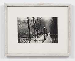 Frederick Hammersley / 
Steps from Sacre Coeur Paris, 1944 / 
black and white photograph in artist-made frame / 
image: 4 1/2 x 7 in. (11.4 x 17.8 cm) / 
frame: 9 x 11 1/4 in. (22.9 x 28.6 cm) / 
Private collection