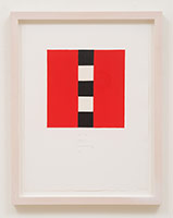 Frederick Hammersley / 
clout, 1988 / 
lithograph / 
image: 7 1/2 x 7 1/2 in. (19.1 x 19.1 cm) / 
paper: 15 x 12 in. (40.6 x  30.5 cm) / 
Private collection