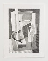 Frederick Hammersley / 
still life - wood, 1948 / 
lithograph / 
image: 10 7/8 x 7 1/2 in. (27.6 x 19.1 cm) / 
paper: 13 x 10 in. (33 x 25.4 cm) / 
Private collection