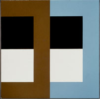 Frederick Hammersley /  
Photo finish, 1978 /  
oil on linen /  
48 x 48 in. (121.9 x 121.9 cm) /  
Collection of Roswell Museum, Roswell, New Mexico