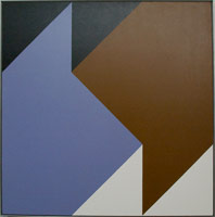 Frederick Hammersley /  
Power steering, 1978 /  
oil on linen /  
45 x 45 in. (114.3 x 114.3 cm) / 
46 x 46 in. (116.8 x 116.8 cm) framed