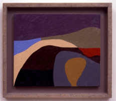 Frederick Hammersley / 
See scape, 1984 / 
oil on wood / 
10 x 12 in. (25.4 x 30.5 cm) / 
Private collection, Marina del Rey, California