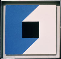 Frederick Hammersley / 
Yogurt, 1976 - 77 / 
oil on linen / 
6 x 6 in. (15.2 x 15.2 cm) / 
Private collection, Del Mar, California