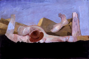 Charles Garabedian /   
Dead, 1999 /   
acrylic on paper /   
39 x 59-3/4 in (99 x 151.6 cm) /   
Private collection