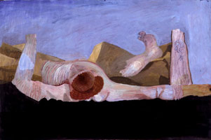 Charles Garabedian /   
Dead, 1999 /   
acrylic on paper /   
39 x 59-3/4 in (99 x 151.6 cm) /   
Private collection