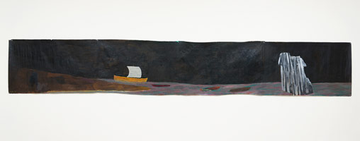 Charles Garabedian / 
The Wine Dark Sea, 2011 / 
acrylic on paper / 
29 1/2 x 184 in. (74.9 x 467.4 cm)