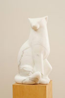 Gwynn Murrill / 
Marble Cat, 2007 / 
      Grey Carrara Marble (unique) / 
      30 x 15 x 15 in. (76.2 x 38.1 x 38.1 cm)