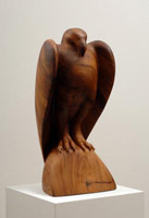 Gwynn Murrill / 
Raptor, 2005 - 2006 / 
      koa wood (unique) / 
      19 x 8 1/2 x 7 1/2 in. (48.3 x 21.6 x 19.1 cm)