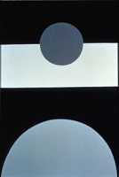 Frederick Hammersley / 
One & one 1/2, 1959 / 
oil on linen / 
36 x 24 in. (91.4 x 60.9 cm)