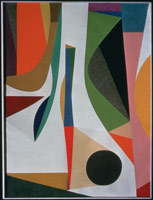 Frederick Hammersley / 
Up with in, 1958 / 
oil on linen / 
48 x 36 in. (121.9 x 91.4 cm) / 
Pomona College Museum of Art, Claremont CA