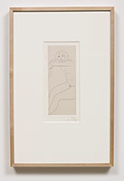 Henri Matisse / 
Nu Assis, Bras Croisés Supportant la Tête, 1929 / 
etching / 
image: 9 3/4 x 3 7/8 in. (24.7 x 9.8 cm) / 
framed: 22 1/4 x 14 1/2 in. (56.5 x 36.8 cm) / 
Edition 9 of 25