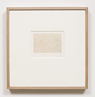 Henri Matisse / 
Nu Couché sur le Côté, les Bras sous la Tête, 1929 / 
etching / 
image: 3 3/4 x 5 1/2 in. (9.5 x 14 cm) / 
framed: 16 3/8 x 16 1/8 in. (41.6 x 41 cm) / 
Edition 17 of 25