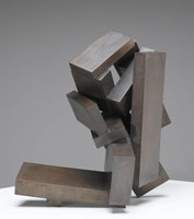 Joel Shapiro / 
untitled, 2005 - 2009 / 
bronze / 
overall: 51 1/4 x 20 3/4 x 23 1/8 in. (130.2 x 52.7 x 58.7 cm) / 
sculpture: 12 1/4 x 14 x 9 5/8 in. (31.1 x 35.6 x 24.4 cm) / 
base: 39 x 20 3/4 x 23 1/8 in. (99.1 x 52.7 x 58.7 cm)