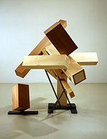 untitled, 2003 / 
wood and steel / 
78 3/8 x 74 1/4 x 58 in (199.1 x 188.6 x 147.3 cm)
