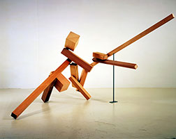 untitled, 2002 - 03 / 
unique wood and steel / 
7' 9