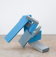 Joel Shapiro / 
untitled, 2005-2007 / 
      wood and casein / 
      47 1/4 x 53 1/8 x 39 3/4 in (120 x 134.9 x 101 cm) / 
      (js08-04)