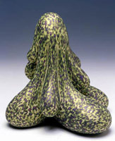 Ken Price / 
McShann, 2004
acrylic on fired ceramic
7 1/4 x 7 1/4 x 7 1/4 in (18.4 x 18.4 x 18.4 cm)
Private collection