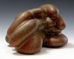 Ken Price / 
Argonne, 2008 / 
        acrylic on fired ceramic / 
        9 1/2 x 16 x 10 1/2 in. (24.1 x 40.6 x 26.7 cm) / 
        Private collection