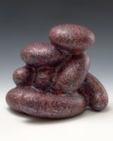 Ken Price / 
Blakey, 2008 / 
        acrylic on fired ceramic / 
        10 1/4 x 9 1/4 x 11 1/2 in. (26 x 23.5 x 29.2 cm) / 
        Private collection