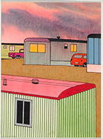 Ken Price / 
New Mexico Trailer Park, 2005 / 
      watercolor on paper / 
      9 1/2 x 7 in. (24 x 17.8 cm) / 
      Private collection