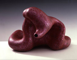 Zigzag, 1999 / 
acrylic on fired ceramic / 
11 1/2 x 17 x 19 1/2 in (29.2 x 43.2 x 49.5 cm) / 
Private collection