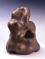 Purple Clouds, 1997 / 
acrylic on fired ceramic / 
18 x 13 1/2 x 14 3/4 in (45.7 x 34.3 x 37.5 cm) / 
Private collection