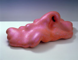 Prone, 1997 / 
acrylic on fired ceramic / 
9 1/2 x 28 1/2 x 18 1/2 in (24.1 x 72.4 x 47 cm) / 
Private collection
