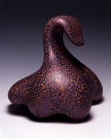 Horace, 2000 / 
acrylic on fired ceramic / 
15 x 18 x 15 in (38.1 x 45.7 x 38.1 cm) / 
Private collection