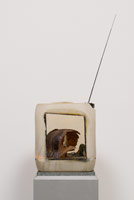 Edward & Nancy Reddin Kienholz / All's Quiet, 1986 / mixed media assemblage / 49 1/2 x 16 x 13 in. (50.2 x 36.8 x 30.5 cm)