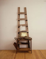 Edward & Nancy Reddin Kienholz / 
The Cost, 1988 / 
mixed media assemblage / 
97 x 37 x 22 1/2 in. (247 x 94 x 58 cm)