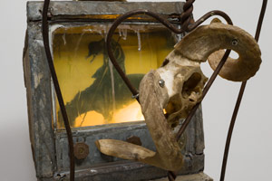 Edward & Nancy Reddin Kienholz / The Death Watch (detail), 1976 / mixed media assemblage / 77 x 20 1/2 x 26 in. (195.6 x 52.1 x 66 cm)