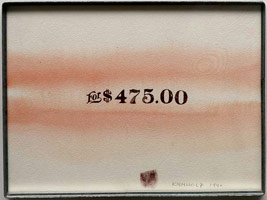 Edward & Nancy Reddin Kienholz / 
          For $475.00, 1990 / 
          aquarelle and ink on paper / 
          12 x 16 in. (30.5 x 40.6 cm) each
