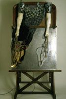 Edward & Nancy Reddin Kienholz / 
Man with Blue Shirt, 1989 / 
mixed media assemblage / 
80 3/4 x 46 1/2 x 29 1/2 in (205.1 x 118.1 x 74.9 cm)