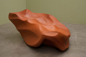 Richard Deacon / 
Waiting For The Rain, 2002 / 
terracotta / 
31 7/8 x 76 x 48 in. (81 x 193 x 122 cm)