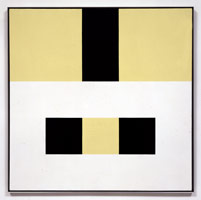 Frederick Hammersley /  
Buy itself, 1980 /  
oil on linen /  
45 x 45 in. (114.3 x 114.3 cm) 