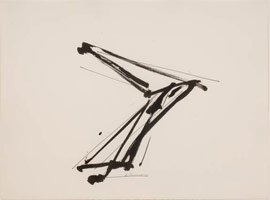 Mark di Suvero / 
Untitled, 2006 / 
        ink on paper / 
        Paper: 26 1/2 x 34 1/4 in. (67.3 x 87 cm) Framed: 22 x 30 in. (55.9 x 76.2 cm) / 
        MdS07-5 / 
        Private collection 