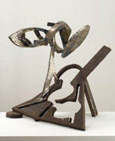 Mark di Suvero / 
Retrofit, 2007 / 
        steel and stainless steel / 
        25 x 33 x 27 in. (63.5 x 83.8 x 68.6 cm) / 
        Private collection 