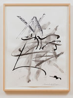 Mark di Suvero / 
Untitled, 2007 / 
pencil, pen & ink on paper / 
Paper: 30 x 22 in. (76.2 x 55.9 cm) / 
Framed: 33 7/8 x 25 7/8 in. (86 x 65.7 cm)