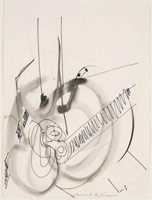 Mark di Suvero / 
Untitled, 2007 / 
        pencil, pen & ink on paper / 
        Paper: 30 x 22 in. (76.2 x 55.9 cm) / 
        Framed: 33 7/8 x 25 7/8 in. (86 x 65.7 cm) / 
        MdS08-4