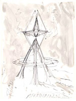 Mark di Suvero / 
Untitled, 2007 / 
        pen and ink on paper / 
        Paper: 30 x 22 in. (76.2 x 55.9 cm) / 
        Framed: 33 7/8 x 25 7/8 in. (86 x 65.7 cm) / 
        MdS08-7