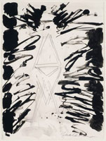 Mark di Suvero / 
Untitled, 2007 / 
        pen and ink on paper / 
        Paper: 30 x 22 in. (76.2 x 55.9 cm) / 
        Framed: 33 7/8 x 25 7/8 in. (86 x 65.7 cm) / 
        MdS08-8